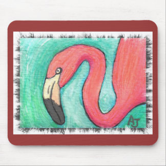 Tapis De Souris Flamant rose rose - mousepad artsy