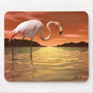 Tapis De Souris Flamant rose rose Mousepad de la Floride