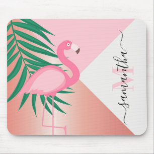 Tapis De Souris Flamant rose rose tropical