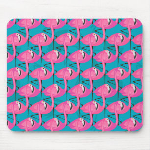 Tapis De Souris Flamants roses au néon