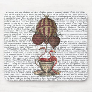 Tapis De Souris Flamants roses dans la tasse de thé