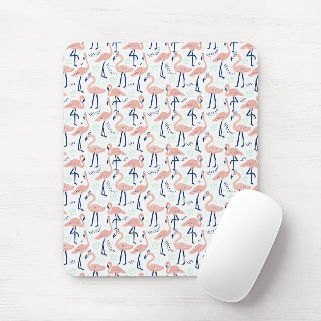 Tapis De Souris Flamants roses mignons (Avec souris)