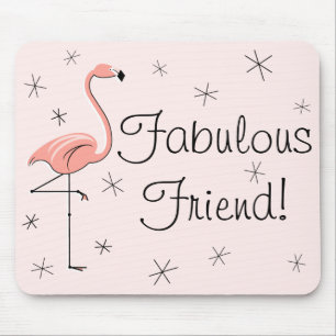 Tapis De Souris Flamants roses rose "Fabulous Friend" mousepad