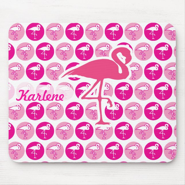 Tapis De Souris Flamants roses roses (Devant)