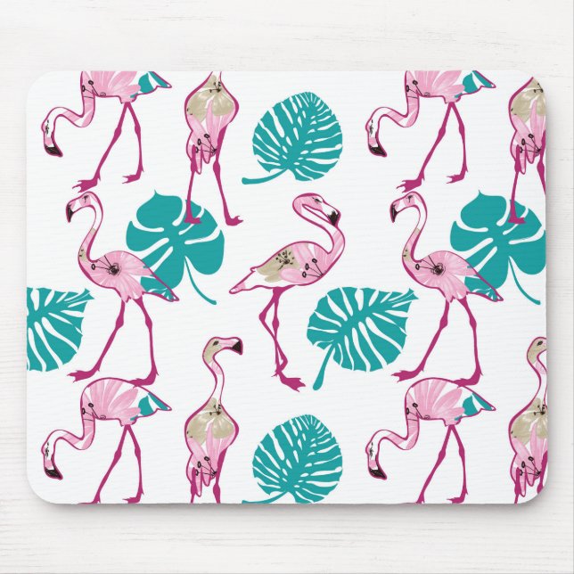 Tapis De Souris Flamants roses roses (Devant)