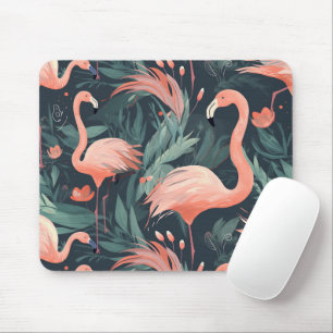 Tapis De Souris Flamants roses Roses Dans Les Fermes
