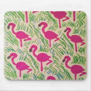 Tapis De Souris Flamants roses roses Motif tropical