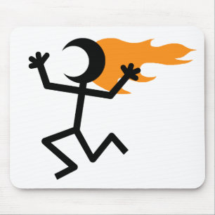 Tapis De Souris Flaming head