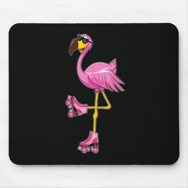 Tapis De Souris Flamingo Roller Skates - Funny Flamingo Lover Roll (Devant)