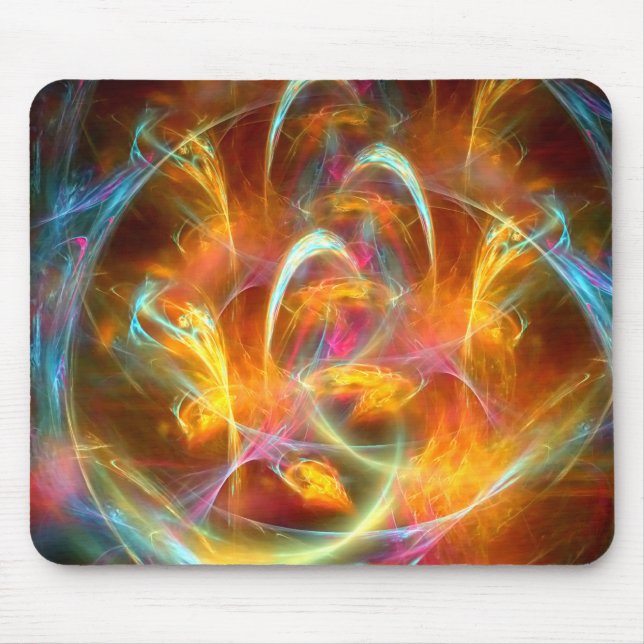 Tapis De Souris Flamme de fractale (Devant)