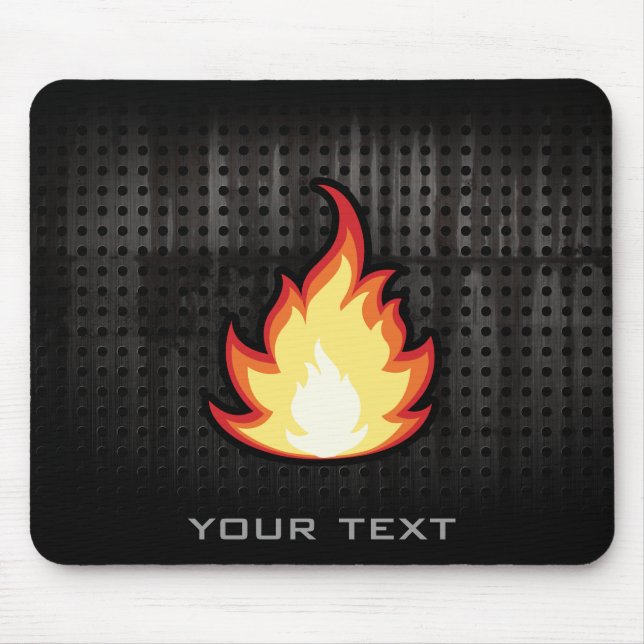 Tapis De Souris Flamme d'incendie ; robuste (Devant)