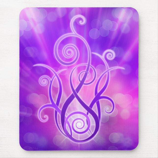 Tapis De Souris Flamme violette / Feu violet (Devant)