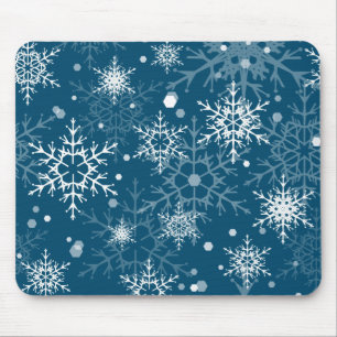 Tapis De Souris Flammes à neige blanches