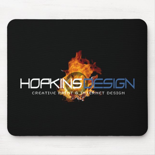 Tapis De Souris Flammes de logo de HD (Devant)