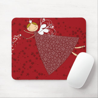 Tapis De Souris Flammes de neige de Noël mignonne Fée Princesse