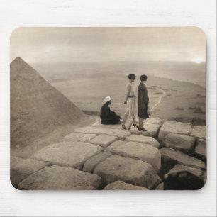Tapis De Souris Flapper Girls Sunrise Khufu Pyramid, Égypte 1920