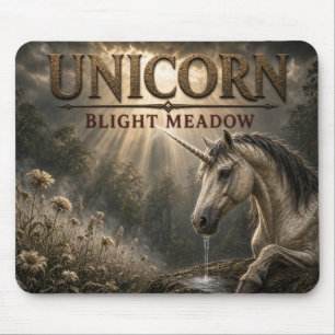 Tapis De Souris Fléau de Licorne Prairie Réalisme Sombre