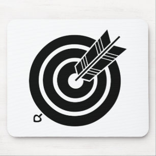 Tapis De Souris Flèche sur une cible ronde