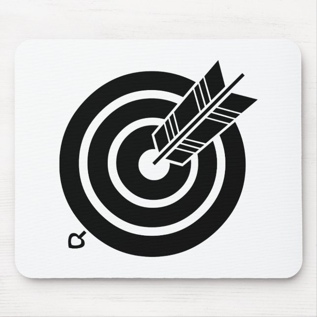 Tapis De Souris Flèche sur une cible ronde (Devant)