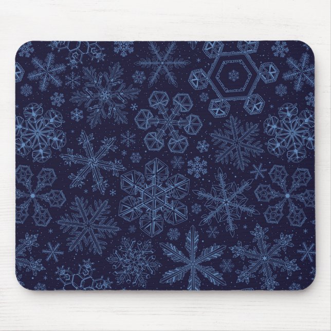 Tapis De Souris Flèches bleues sur bleu (Devant)