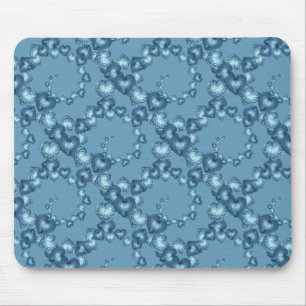 Tapis De Souris Flèches cardiaques, Bleu clair MOUSEPAD