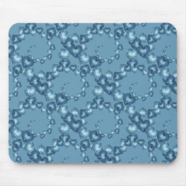Tapis De Souris Flèches cardiaques, Bleu clair MOUSEPAD (Devant)