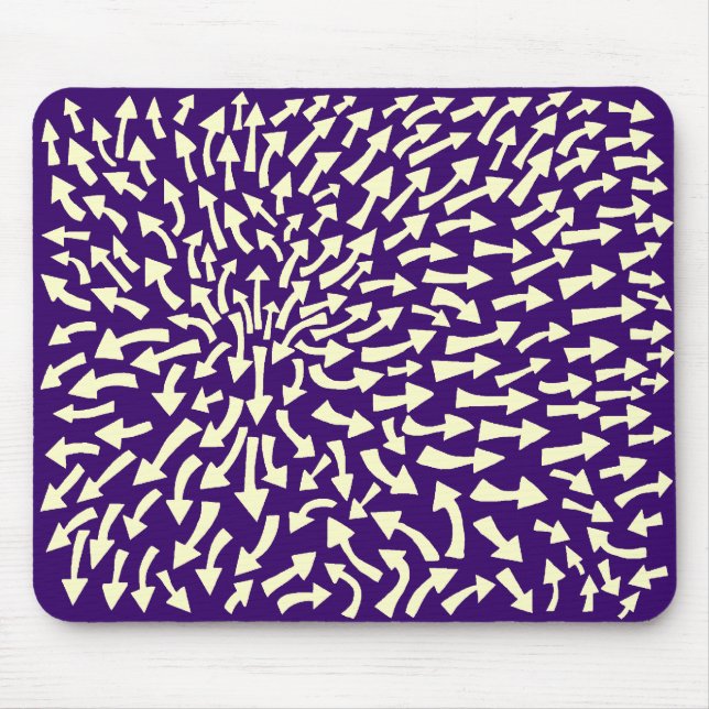 Tapis De Souris Flèches - Crème sur Deep Purple 330066 (Devant)