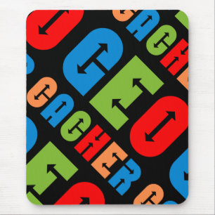 Tapis De Souris Flèches de géocacher colorées