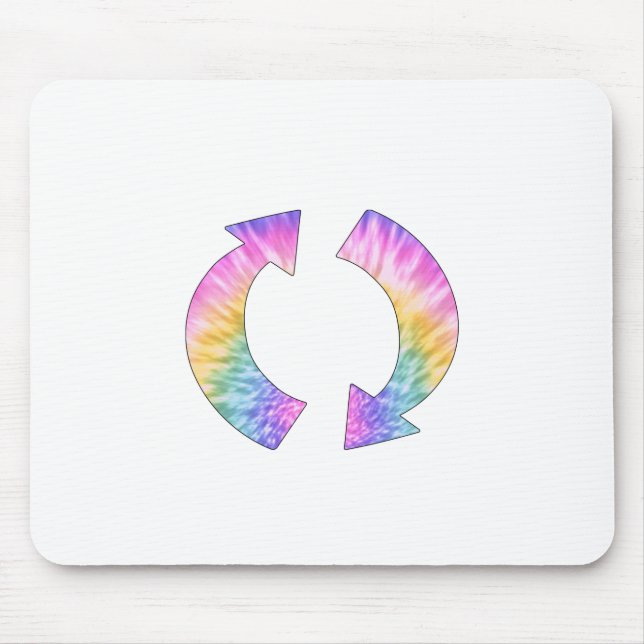 Tapis De Souris Flèches de rotation Tie Dye (Devant)