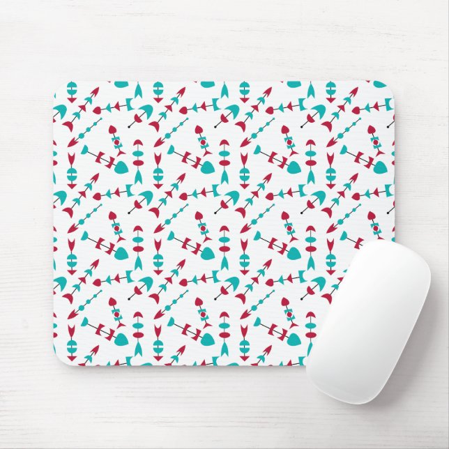 Tapis De Souris Flèches modernes du milieu du siècle (Avec souris)