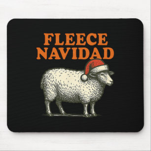 Tapis De Souris Fleece Navidad Funny Sheep Pun Noël 1