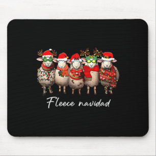Tapis De Souris Fleece Navidad Noël Mouton Espagnol Santa Mouton