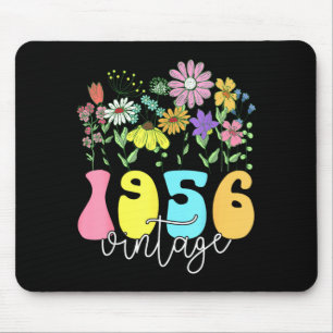 Tapis De Souris Fleur 1956 vintage 70 ans anniversaire 70ème