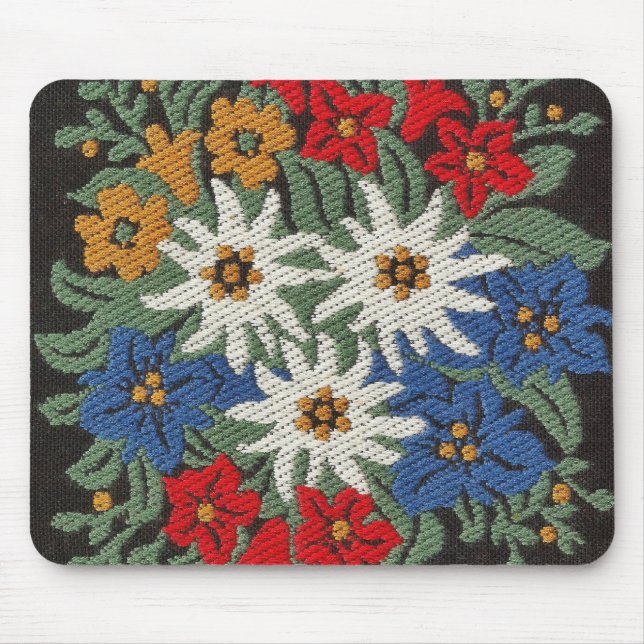 Tapis De Souris Fleur alpine suisse d'edelweiss (Devant)