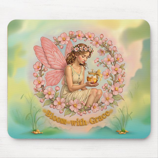 Tapis De Souris Fleur avec Grace Mousepad (Devant)