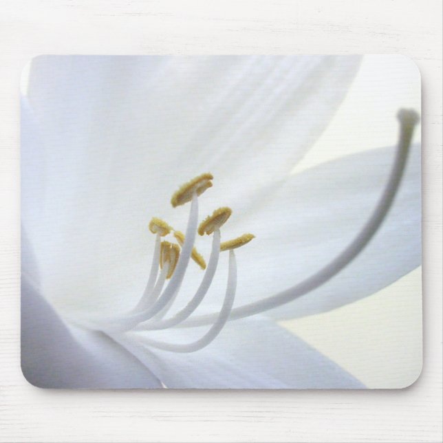 Tapis De Souris Fleur blanche Mousepad de Hosta (Devant)