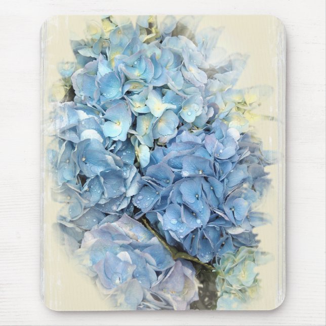 Tapis De Souris Fleur Blue Hydrangea (Devant)