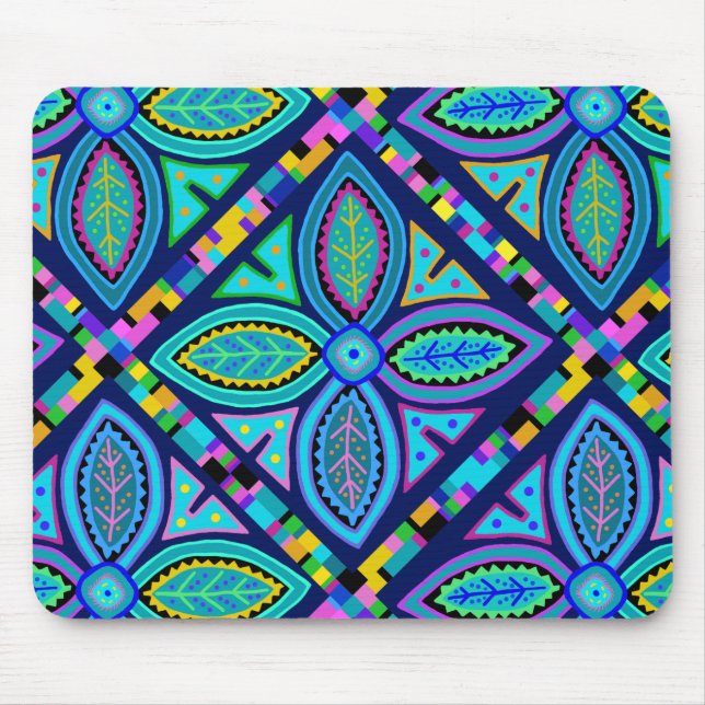 Tapis De Souris Fleur Carré Granny contemporaine (Devant)
