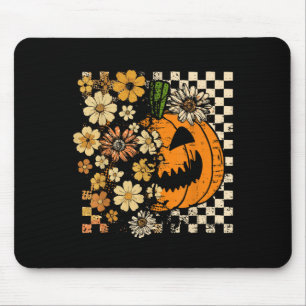 Tapis De Souris Fleur Citrouille vintage Halloween automne Thankgi