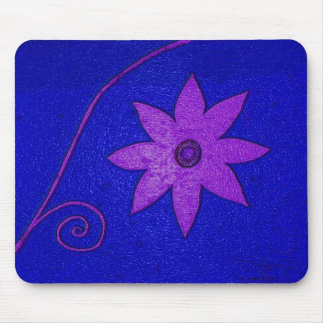 Tapis De Souris fleur colorée (Devant)