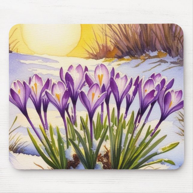 Tapis De Souris Fleur Crocus (Devant)