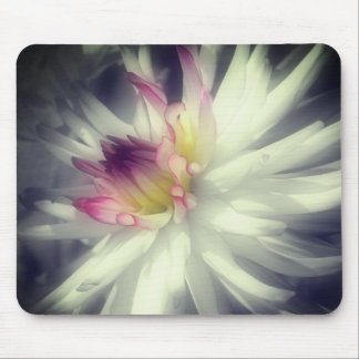 Tapis De Souris Fleur Dahlia Gros Noir Et Blanc