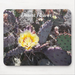 Tapis De Souris Fleur de cactus jaune au printemps