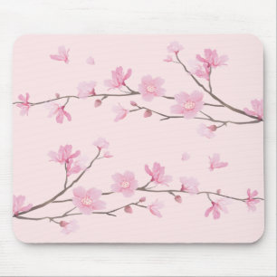 Tapis De Souris Fleur de cerisiers - rose