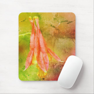 Tapis De Souris Fleur de Columbine Abstraite désistée