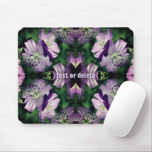 Tapis De Souris Fleur de géranium violet Multiplié Personnalisé