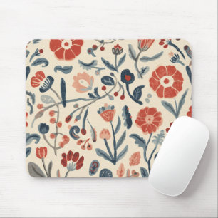 Tapis De Souris Fleur de Jardin Botanique Scandinave Nordic Bloom