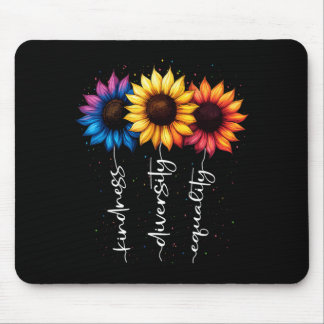 Tapis De Souris Fleur de l'arc-en-ciel LGBTQ Soyez Gentil Amour Ga