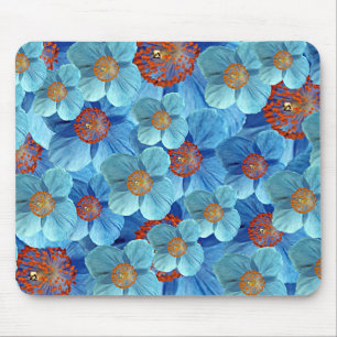 Tapis De Souris Fleur de l'Himalaya bleue Mousepad de pavot