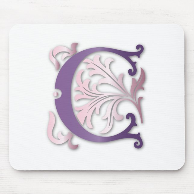 Tapis De Souris Fleur de lis C Monogramme (Devant)